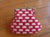 red piggy frame purse