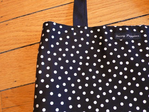 reversible black and white bag